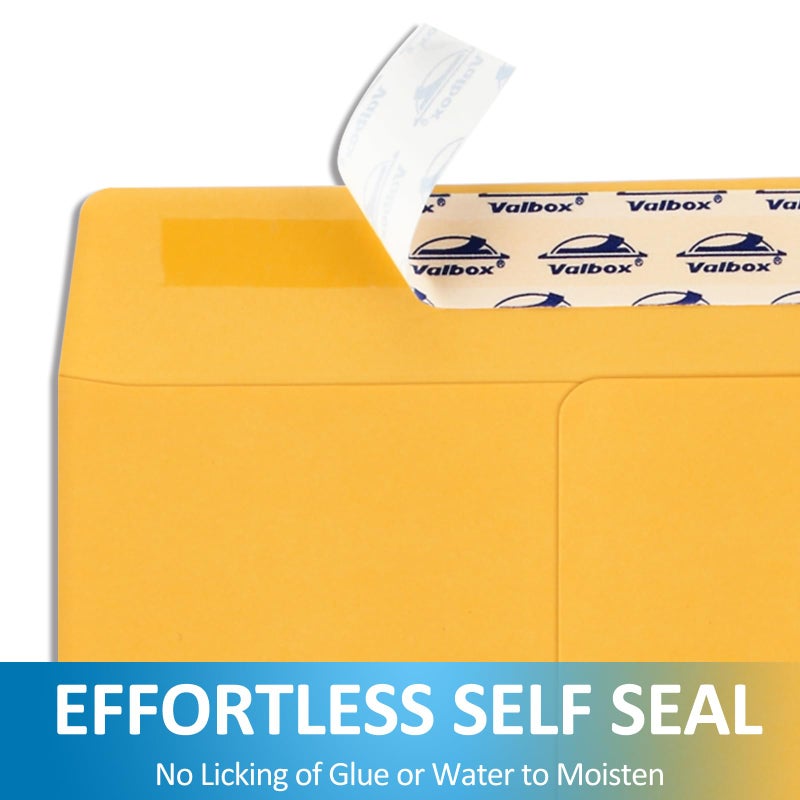 ValBox أظرف أمان كتالوج ذاتية الإغلاق من فال بوكس 6x9 عدد 250 أظرف كرافت بني صغيرة للبريد والتخزين والتنظيم - Image 3